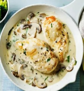 Chicken cutlet with mushrooms